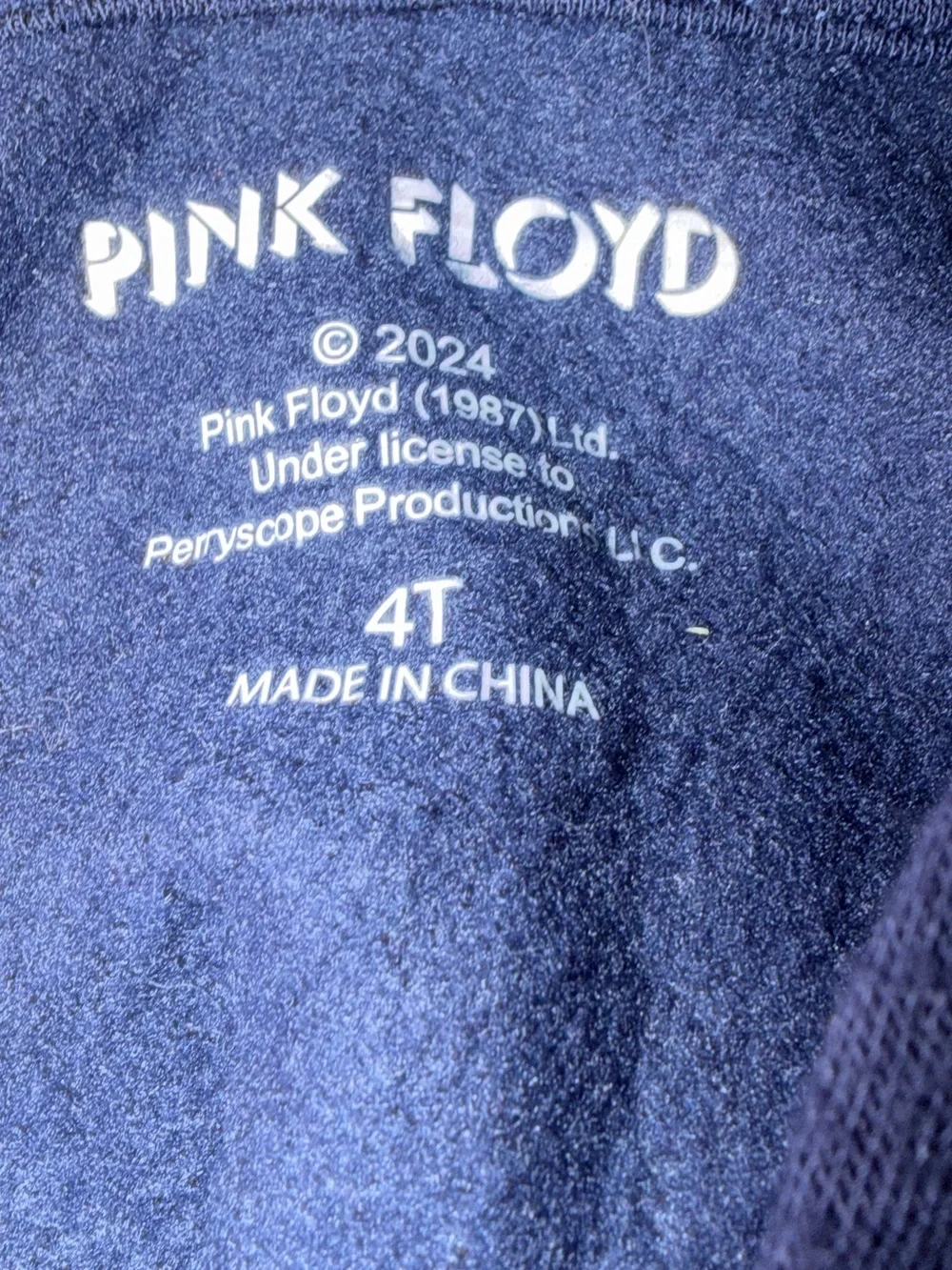 Boys girls 4T hoodie Pink Floyd Kids Navy Hoodie‎ with Rainbow Graphic
